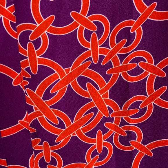 NY&C Womens XS Purple Orange Red Chain Patterned Sleeveless Lightweight Tank Top - Picture 8 of 8